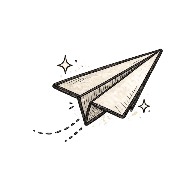 Paper plane doodle